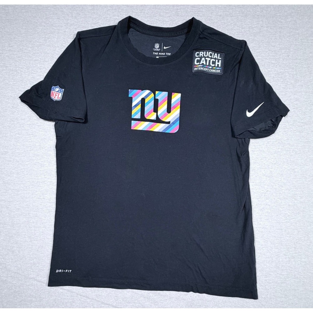 Nike Mens New York Giants Crucial Catch Intercept Cancer Dri-FIT T-Shirt Large